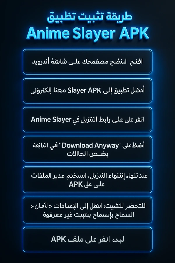 كيفية تنزيل تطبيق Anime Slayer APK على أندرويد